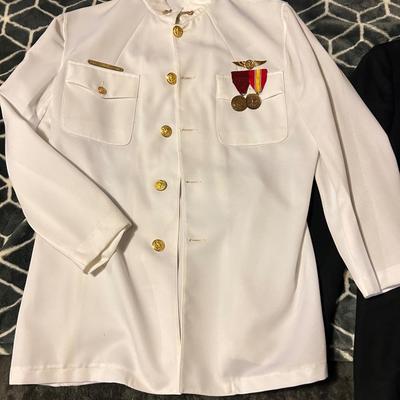 2 Original U.S. WWII Navy Aviation Petty Officer Aerial Gunner Uniform Jacket with Bullion Insignia