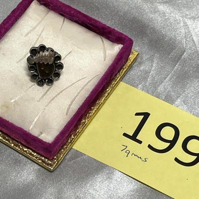 Sterling ring with fire agate