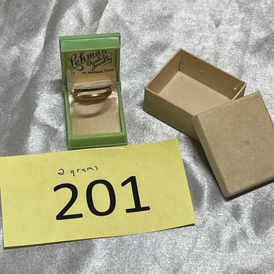 Antique wedding band in box