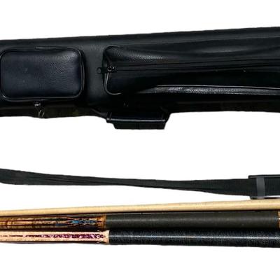 Pool Cue Set With Travel Case
