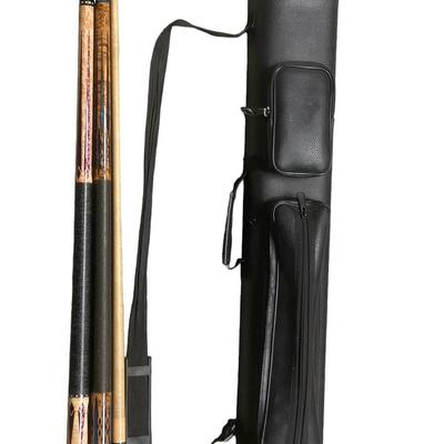 Pool Cue Set With Travel Case