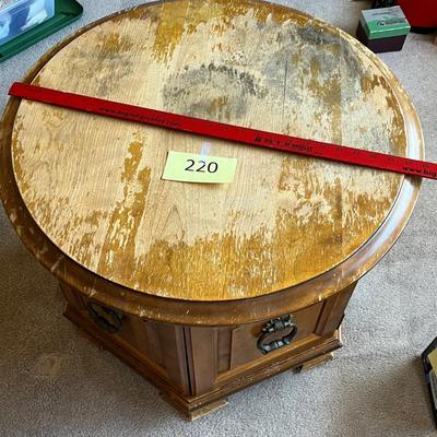 Round side table