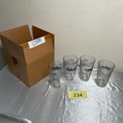 Box of Agland 100 year glasses