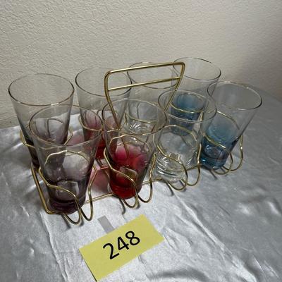 MCM Tumbler rack of glasses