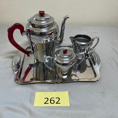 Art Deco Chrome Tea Set