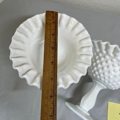 Fenton Hobnail Compotes