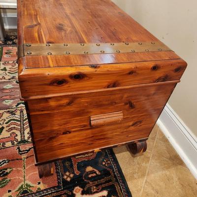 Vintage Cedar Chest Trunk 43x19x21