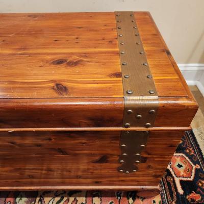 Vintage Cedar Chest Trunk 43x19x21