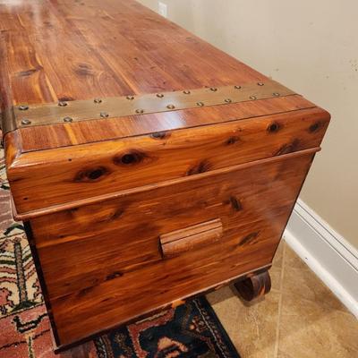 Vintage Cedar Chest Trunk 43x19x21