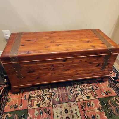 Vintage Cedar Chest Trunk 43x19x21