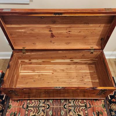 Vintage Cedar Chest Trunk 43x19x21