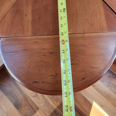 Small 3 sided Triangular Dropleaf Table Corner Table