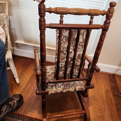 Vintage Child Doll Platform Rocker Rocking Chair