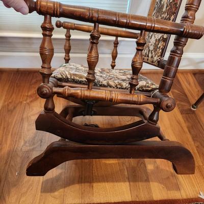 Vintage Child Doll Platform Rocker Rocking Chair