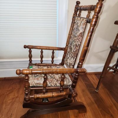 Vintage Child Doll Platform Rocker Rocking Chair