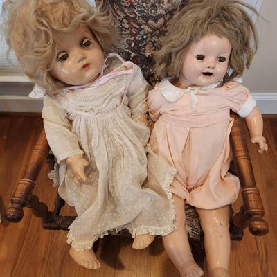 Two Vintage Dolls Alexander , Effanbee Lovums