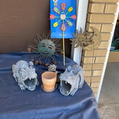 DOWN SPOUT GARGOYLES AND OTHER YARD ART