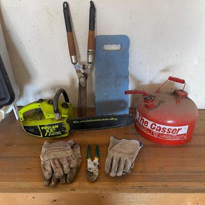 POULAN CHAINSAW, METAL GAS GAN AND MORE