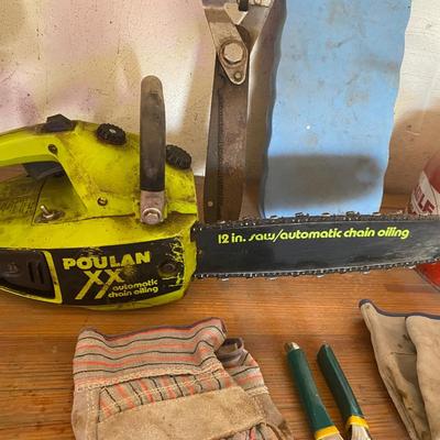 POULAN CHAINSAW, METAL GAS GAN AND MORE