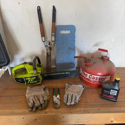 POULAN CHAINSAW, METAL GAS GAN AND MORE