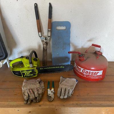 POULAN CHAINSAW, METAL GAS GAN AND MORE