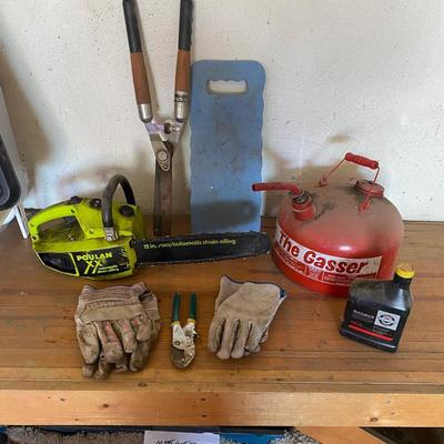 POULAN CHAINSAW, METAL GAS GAN AND MORE