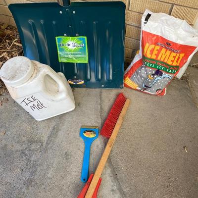 SNOW SHOVEL, ICE MELT, AND SCRAPERS