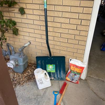 SNOW SHOVEL, ICE MELT, AND SCRAPERS
