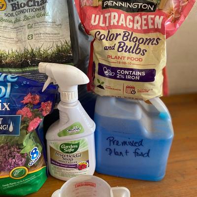 POTTING SOIL, AND CONDITIONER, PREMIXED PLANT FOOD AND MORE