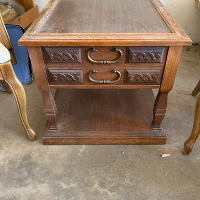 CHAIRS AND A LARGE END TABLE
