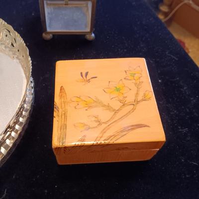 DRESSER MIRROR, TRINKET BOXES AND MORE