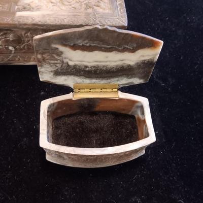 3 INCOLAY STONE JEWELRY BOXES
