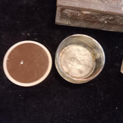 3 INCOLAY STONE JEWELRY BOXES