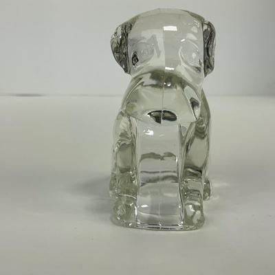-40- FEDERAL | Art Glass Dog Figurine Candy Container