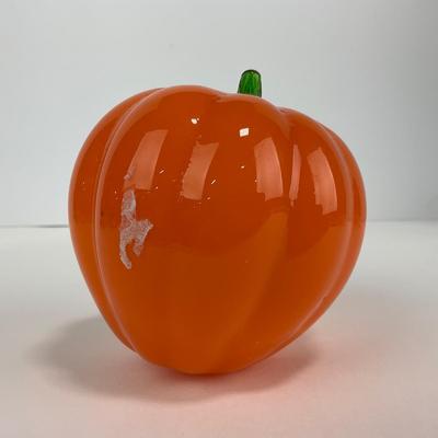 -44- ART GLASS | Orange Pumpkin Figure