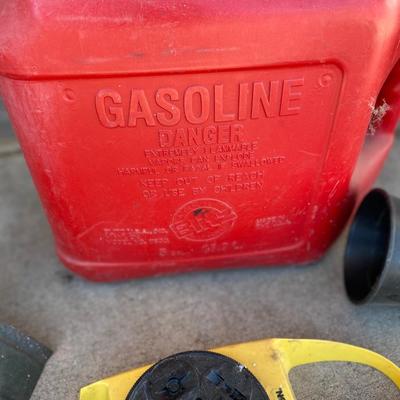 GAS CAN, FUNNEL, SPRINKLERS, & HOSE HANGER