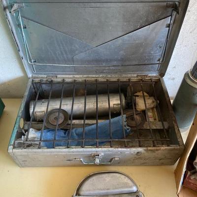 CAMP STOVE, THERMOS, COLEMAN BURNER AND MORE