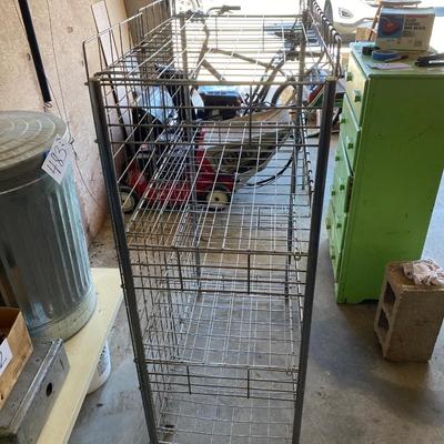 NIFTY WIRE SHELVING WITH SIDE RACK