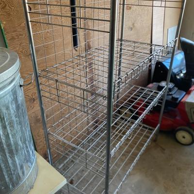 NIFTY WIRE SHELVING WITH SIDE RACK