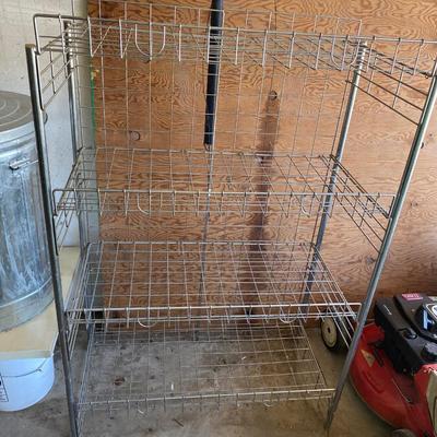 NIFTY WIRE SHELVING WITH SIDE RACK