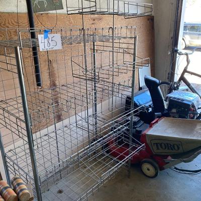 NIFTY WIRE SHELVING WITH SIDE RACK