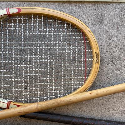 VINTAGE CROQUET SET AND OTHER VINTAGE SPORTING GOODS