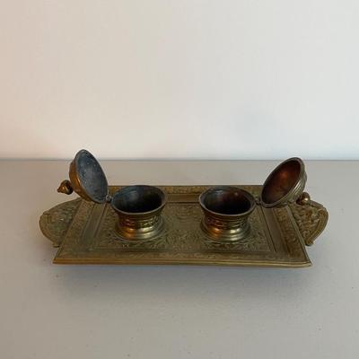 Antique Brass Ink Well