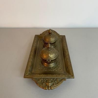 Antique Brass Ink Well