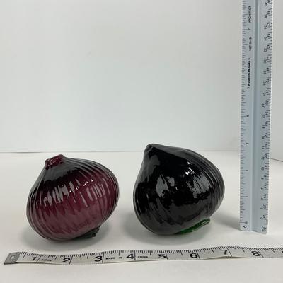 -52- ART GLASS | Purple Onion Figures