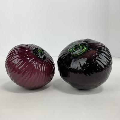 -52- ART GLASS | Purple Onion Figures