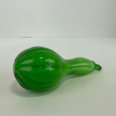 -53- ART GLASS | Green Gourd Figure