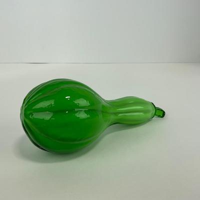 -53- ART GLASS | Green Gourd Figure