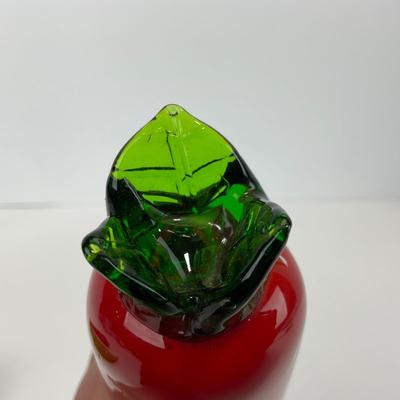 -54- ART GLASS | Red & Green Peppers
