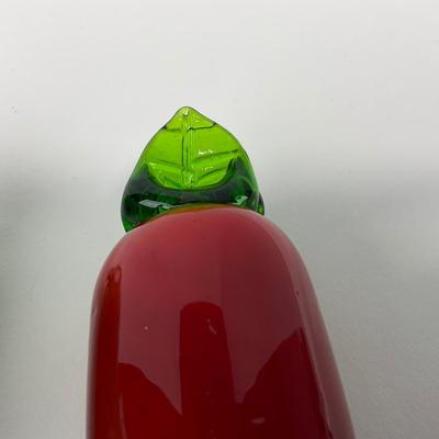 -54- ART GLASS | Red & Green Peppers